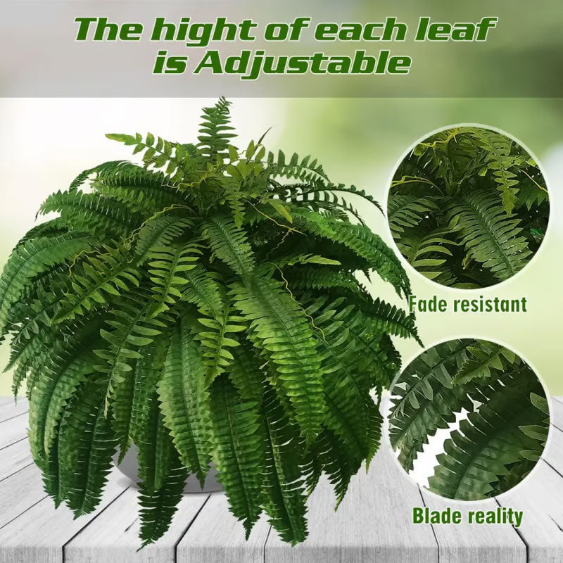UV-bestandig, naturtro kunstig Boston Fern
